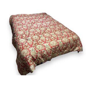 Ralph Lauren Home Jardiniere Red Floral Damask Queen Comforter USA Made